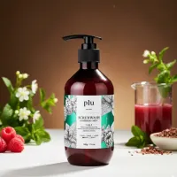Plu 2i In 1 Body Scrub Wash Raspberry Mint - 500g