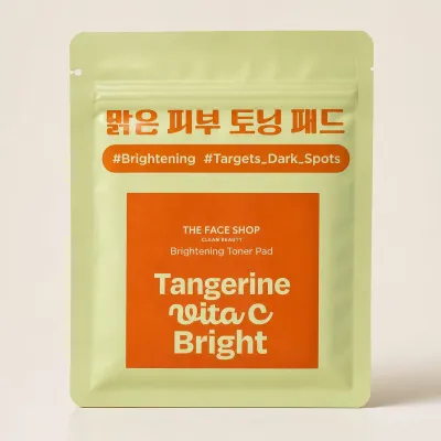 The Face Shop Tangerine Vita C Brightening Toner Pad - 20ml