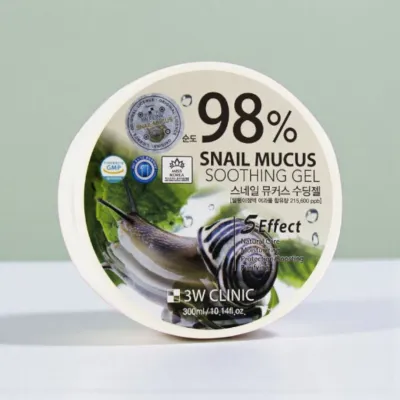3w Clinic 98% Snail Mucus Soothing Gel - 300ml