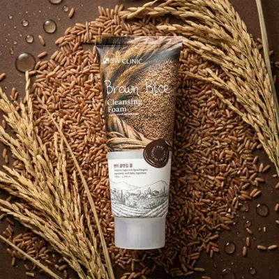 3w clinic cleansing foam brown rice - 100ml