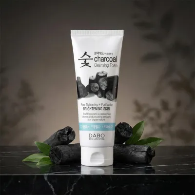 Dabo Charcoal Pure Tightening + Purification Brightening Skin Cleansing Foam - 150ml