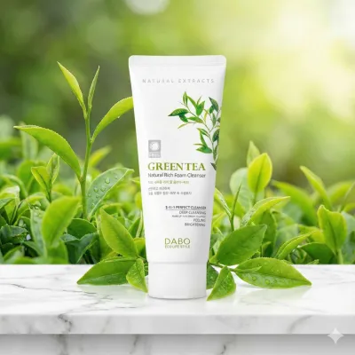 Dabo Natural Rich Foam Cleanser Green Tea (Smoothly Without Skin Blemish) - 180ml