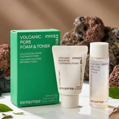 Innisfree Volcanic Pore Foam & Toner Kit -