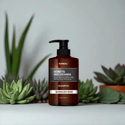Kundal Honey & Macadamia Pure Natural Balancing Refreshing Shampoo (English Rose) - 500ml