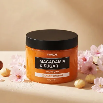 Kundal Macadamia & Sugar Body Scrub (Cherry Blossom) - 550g