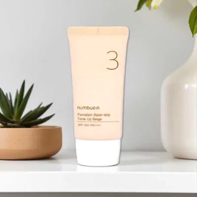 Numbuzin No.3 Porcelain Base-Skip Tone Up Beige SPF50+ PA++++ - 50ml