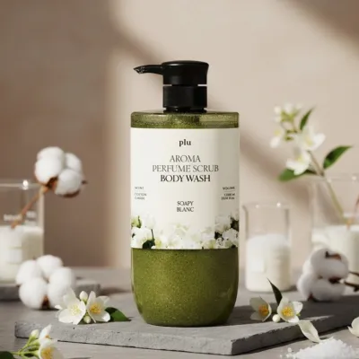 Plu Aroma Perfume Scrub Body Wash (Soapy Blanc) -1000ml