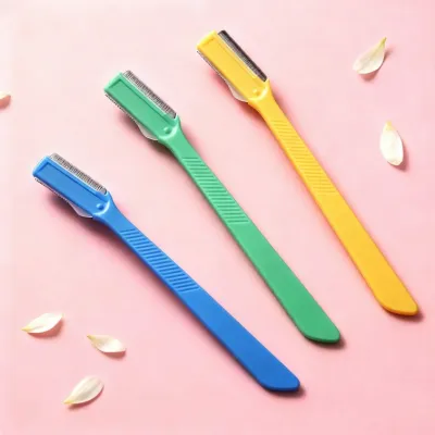 Prinsia Eyebrow Razor (With Head) - 3pcs