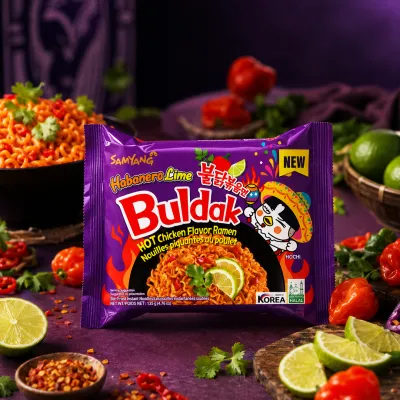 Samyang Habanero Lime Buldak Hot Chicken Flavor Ramen - 140g (5Pcs)