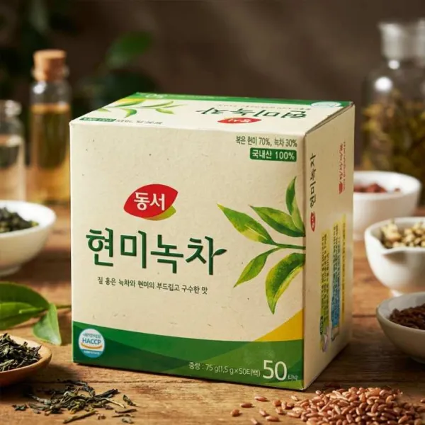 Korean Green Tea (Black Rice) - 50 Tea Bags