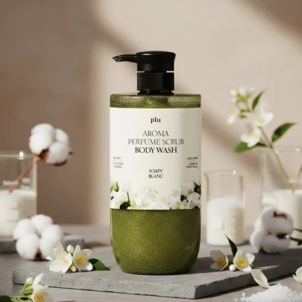 Plu Aroma Perfume Scrub Body Wash (Soapy Blanc) -1000ml