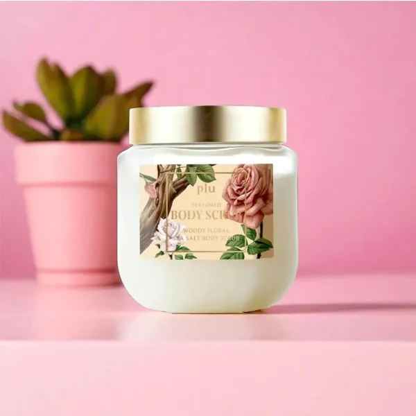 Plu Perfumed Sea Salt Body Scrub (Woody Floral) - 500g
