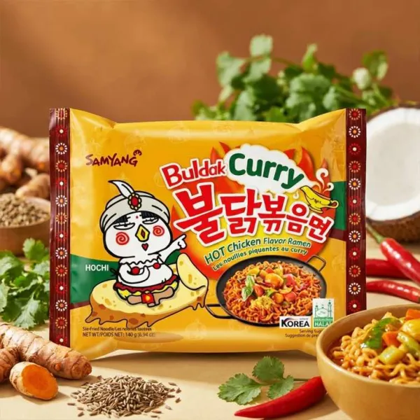 Samyang Curry Hot Chicken Ramen Noodles - 140g (5Pcs)