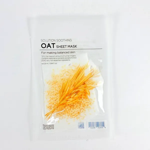 Tenzero Solution Soothing OAT Sheet Mask- 25ml