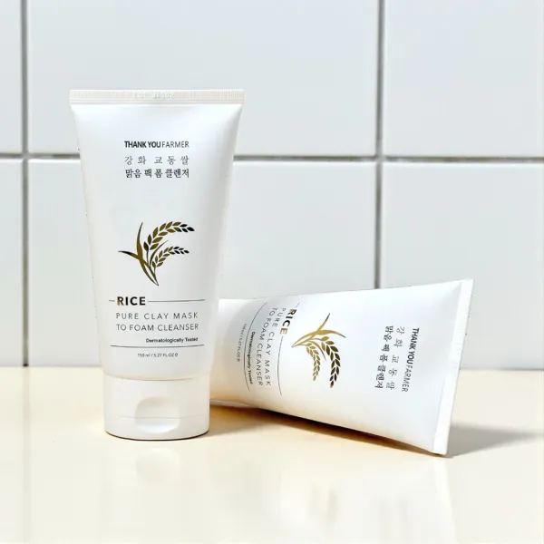 Thank you farmer rice pure clay mask to foam cleanser - 150ml