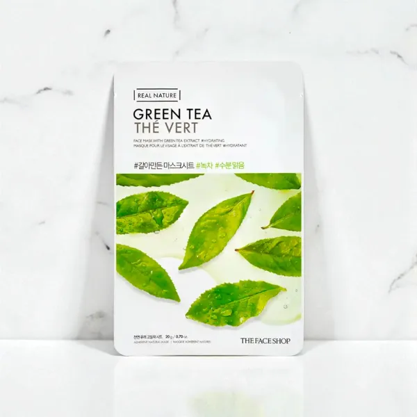The Face Shop Real Nature Green Tea The Vert Sheet Mask - 20g