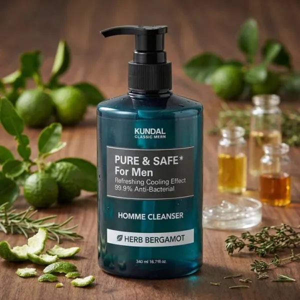Kundal Pure & Safe Cooling Homme Cleanser (Herb Bergamot) - 300ml