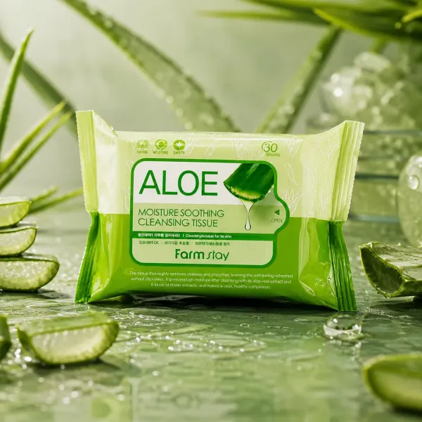 Farmstay Aloe Moisture Soothing Cleansing Tissue - 120ml