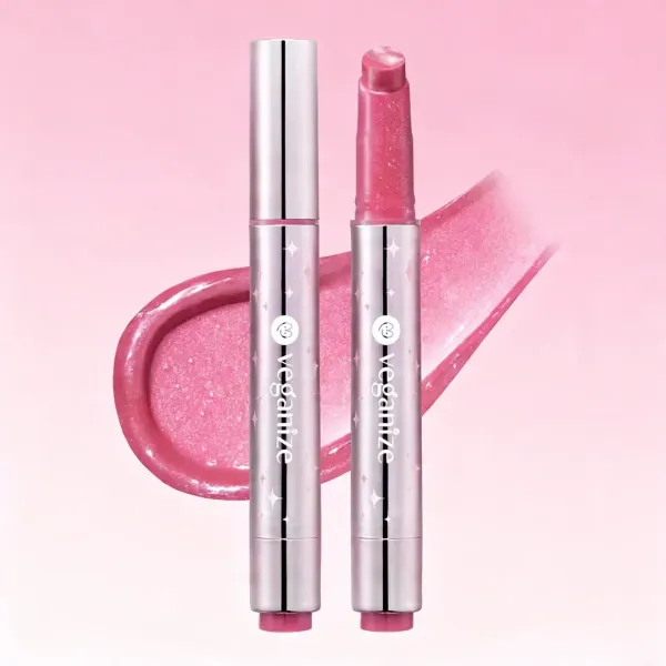 Self Beauty Veganize Collagen Peptide Lip Sparkle Balm (Shade 04 Modern Rose) - 2.8g