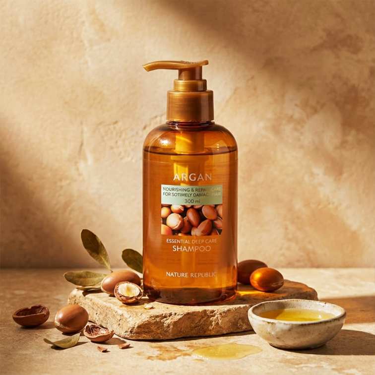 Nature-Republic-Argan-Essential-Deep-Care-Shampoo-300ml-2 Nature Republic Argan Essential Deep Care Shampoo - 300ml - Image 1